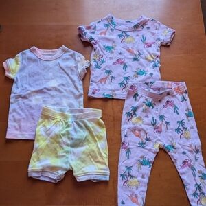 GAP Baby Dinosaur + Tie Dye Pajama Set Bundle